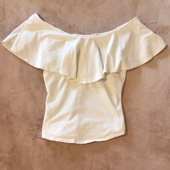 Free People White Off Shoulder Top - Picture 2 of 3